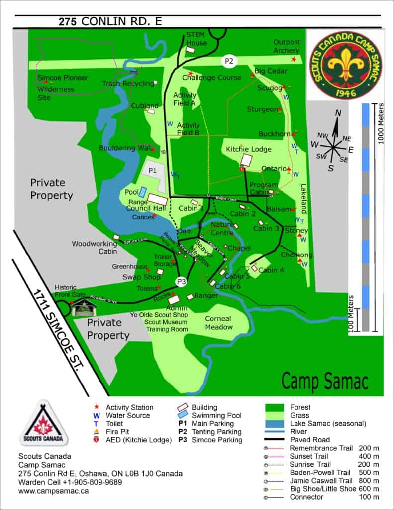 camp samac map